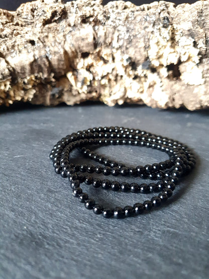 Bracelet Tourmaline noire 4mm