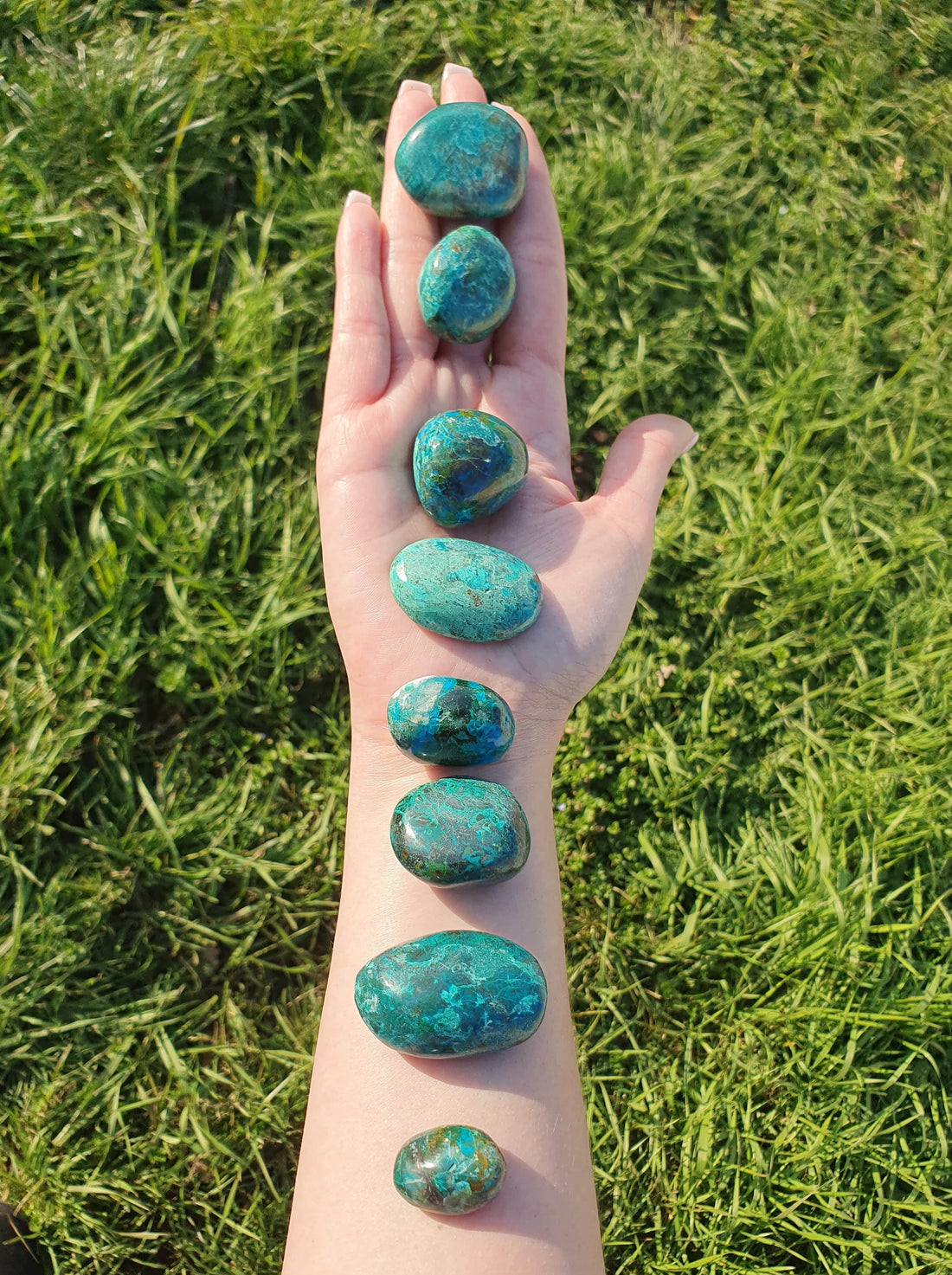 Chrysocolle pierres roulées