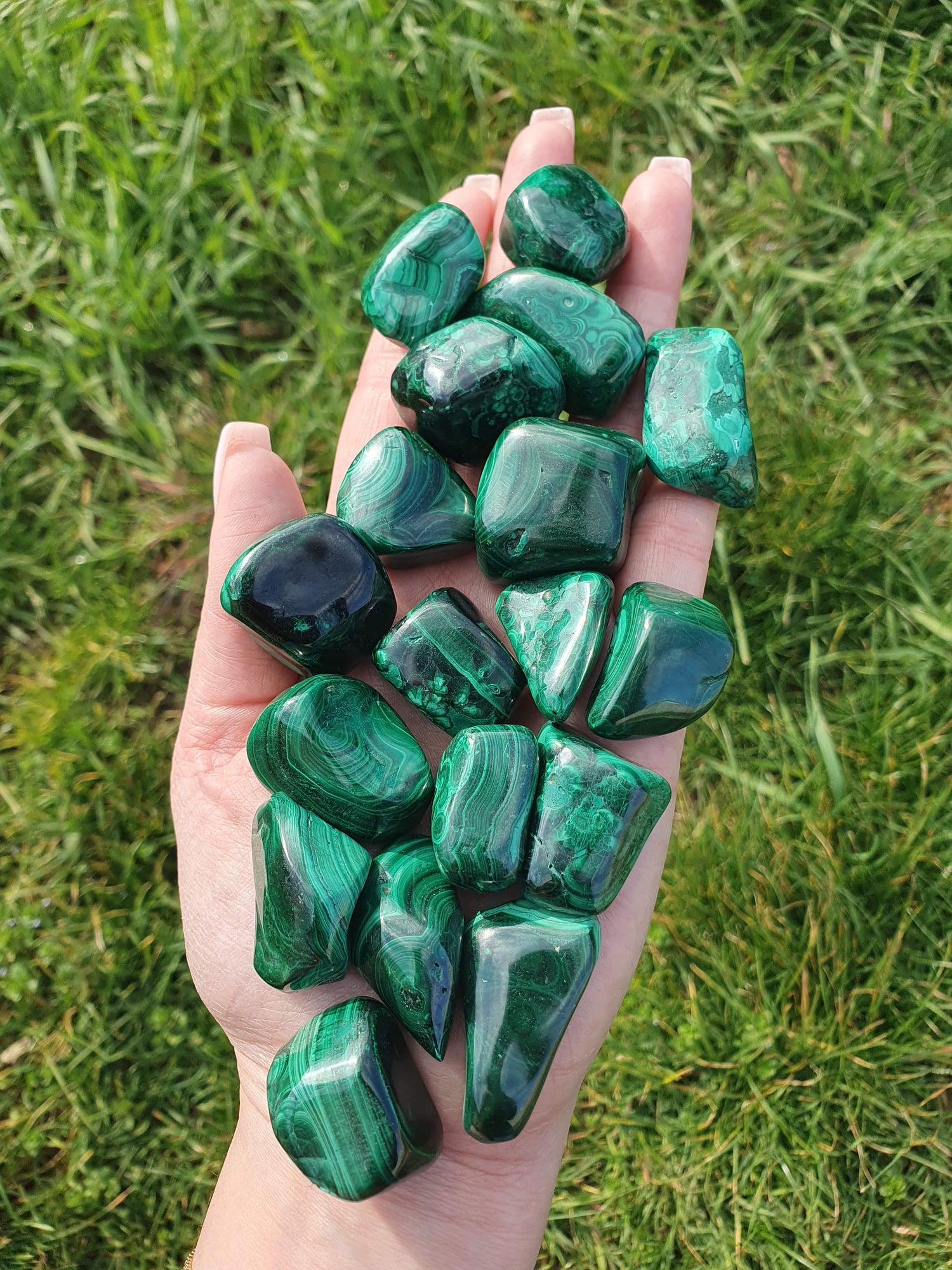 Malachite pierres roulées